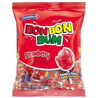 24 Un x Colombina Bon Bon Bum Strawberry Flavored - Bon Bon Bum Sabor A Fresa