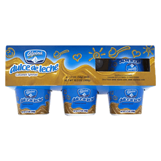 6 Pack - Alpina Caramel Spread Arequipe (6 x 50g) - Dulce de Leche
