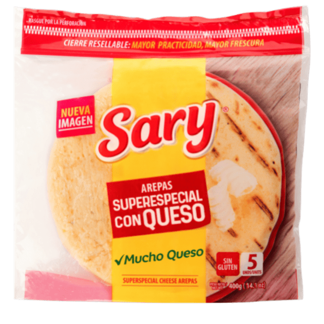 Sary Frozen Super Special Arepa With Cheese - Arepa Superespecial Con Queso (400g)