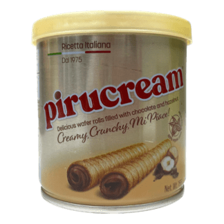 Pirucream Wafer Rolls Filled With Chocolate and Hazelnut - Barquillos Rellenos Chocolate y Avellanas (155g)