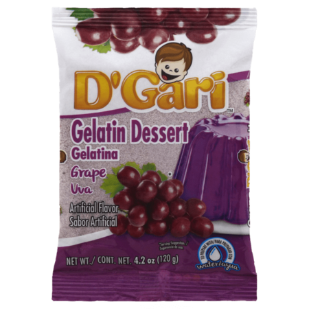 D'Gari Grape Gelatin Dessert - Gelatina De Uva