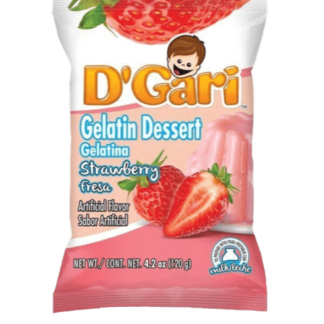 D'Gari Strawberry Gelatin Dessert - Gelatina De Fresa