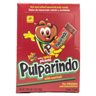 Pulparindo Hot And Salted Tamarind Pulp Candy Extra Spicy - Dulce Picante y Salado De Pulpa De Tamarindo Extra Picante