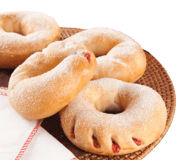 Roscon Filled With Guava And Caramel - Roscon Relleno De Bocadillo Y Arequipe