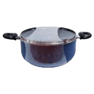 IMUSA Blue Stone Stock Pot / Glass Lid- Ear Baq- Olla Salpicada Con Tapa De Vidrio  Blue Stone