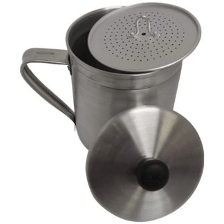 Imusa Aluminum grease  dispenser with Strainer  1.5qt - Colador De Aceite Imusa  1.5qt