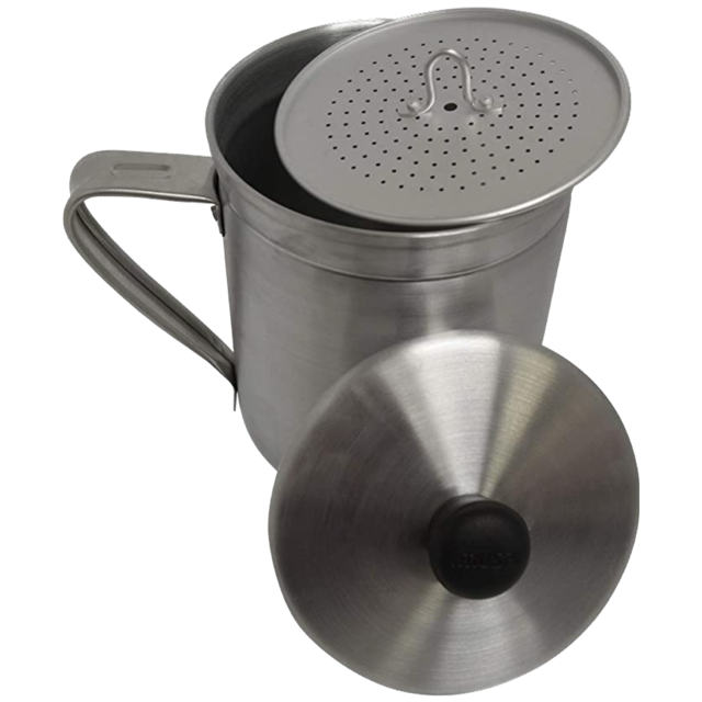 Imusa Aluminum grease dispenser with Strainer 1.5qt - Colador De Aceite ...