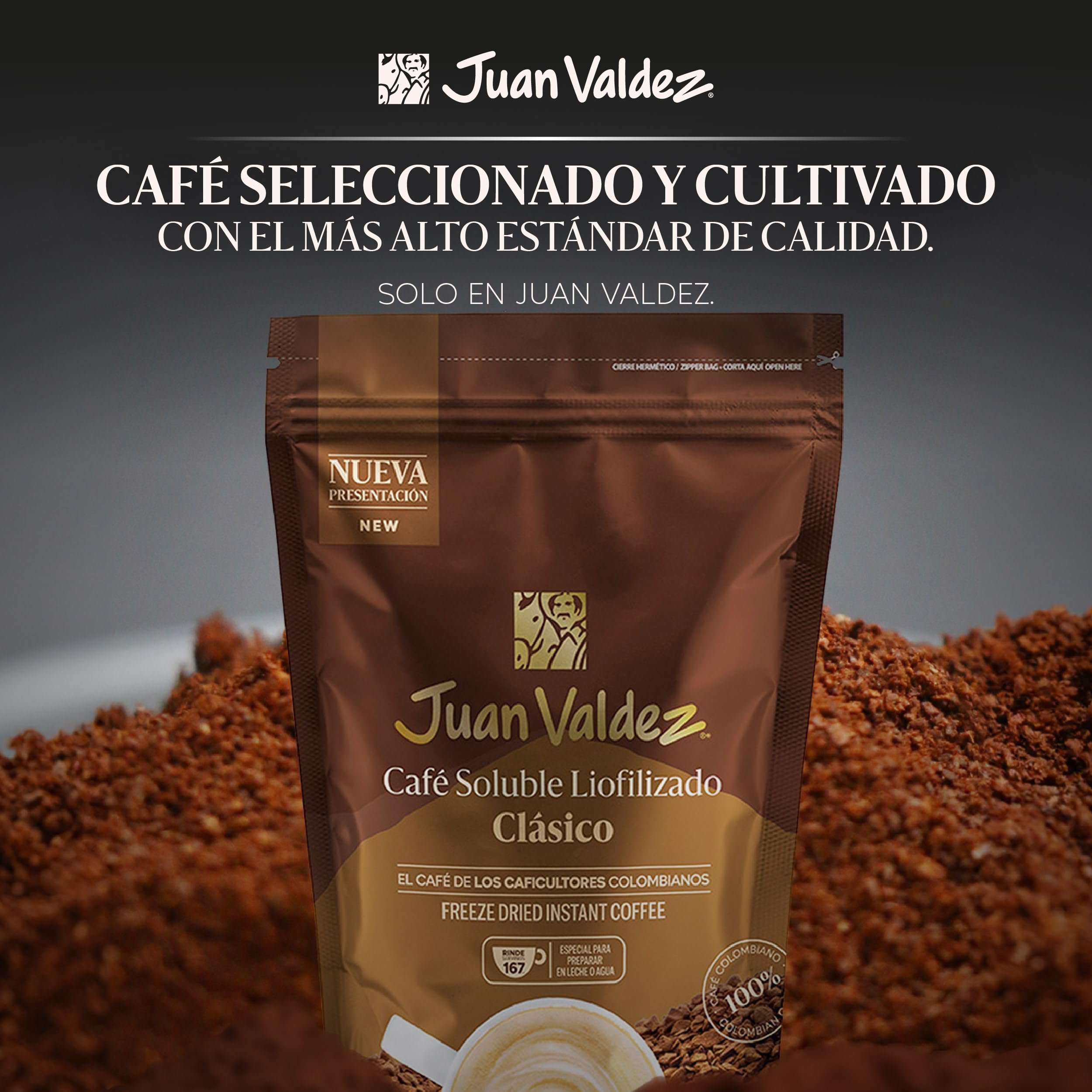 Juan Valdez Cafe Clasico Instantaneo Liofilizado - Instant Classic Coffee 250 gr (Copy)