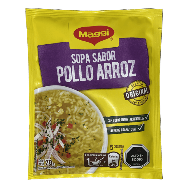 Maggi Soup Chicken Rice Flavoured - Sopa Sabor Pollo Arroz (70g)
