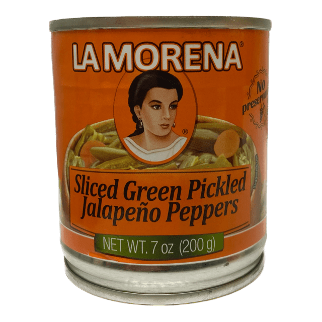 La Morena Sliced Green Pickled Jalapeno Peppers - Rebanadas De Jalapeños Verdes (200g)