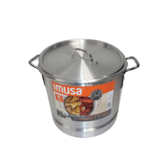 Imusa Stock Pot with Lid-  Tamalera Style 32 Qt