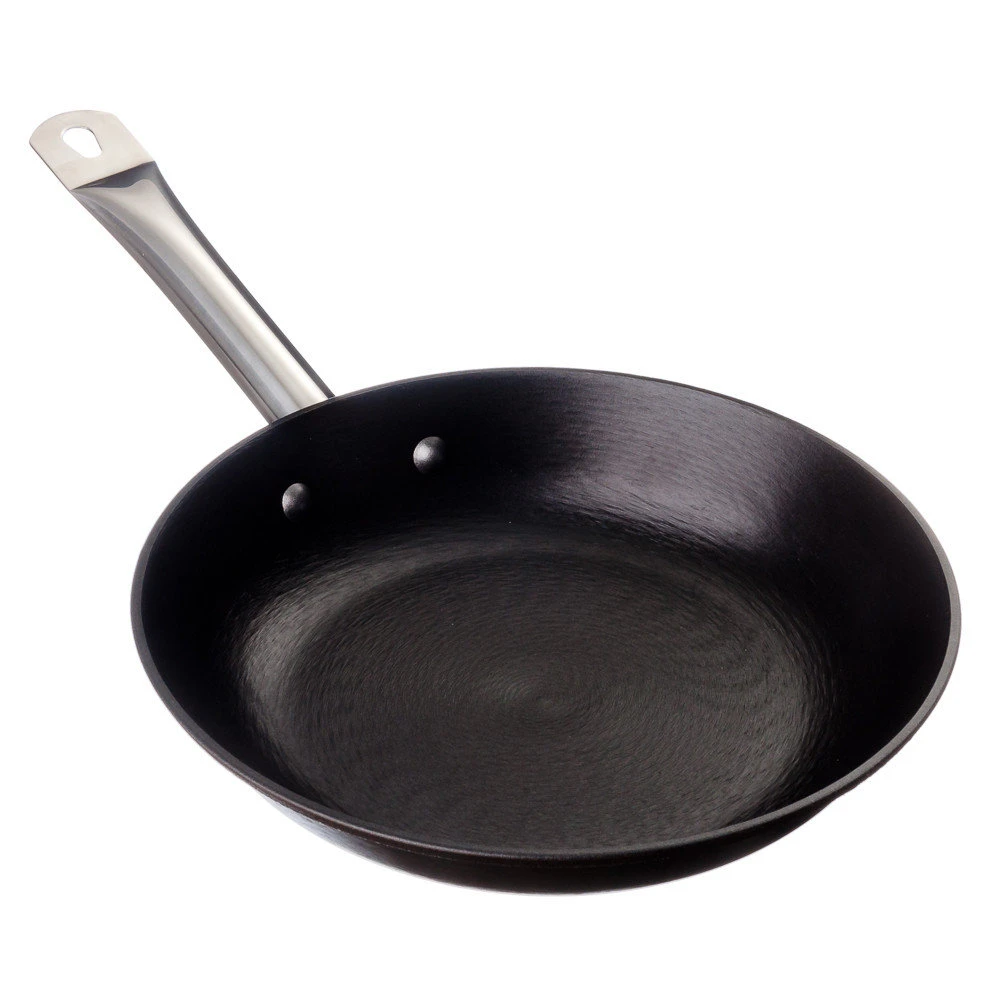 IMUSA Pre-Seasoned 8 Light Cast Iron Sauté Pan with Stainless Steel Handle  USA