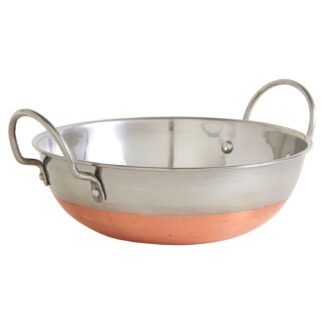 Imusa 7" Stainless Steel Kadhai With Copper Bottom And Stainless Steel Handles