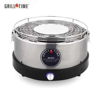 Grill Time Tailgater mini 5-in W Stainless Steel Charcoal Grill