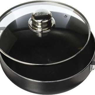 Imusa Black Nonstick Charcoal Dutch Oven With Glass Lid - Olla Holandesa Antiadherente En Carbón Negro (3.2Qt)