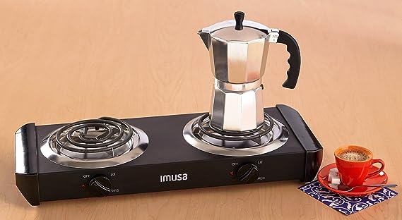 Imusa Black Electric Double Burner - Quemador Doble Eléctrico Negro (1750W) - Image 3