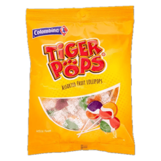 Colombina Tiger Pops Assorted Fruit Lollipops - Paletas De Frutas Surtidas (200g)