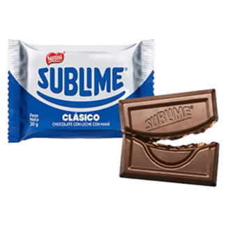 Nestle Sublime Classic Chocolate With Milk And Peanuts - Clásico Chocolate Con Leche Y Maní (25g)