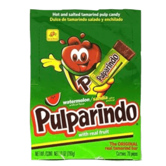Pulparindo Hot And Salted Tamarind Pulp Candy With Watermelon Flavor - Dulce Picante y Salado De Pulpa De Tamarindo Con Sabor A Sandia