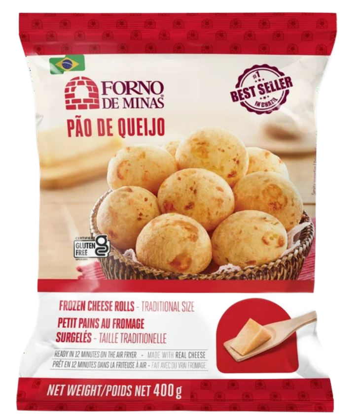 Forno de Minas Cheese Rolls 400g - Frozen Traditional Pão de Queijo Raw
