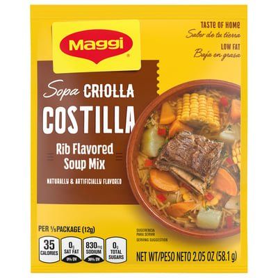 Maggi Rib Flavored Soup Mix - Sopa Criolla Costilla 58g