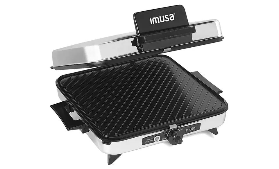 IMUSA Sandwich & Panini Maker - Sanduchera Grande Platos Reversibles