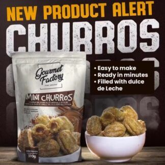 Mini Churros filled with Cinnamon and Dulce de Leche