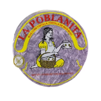 La Poblanita Mexican Purple Corn Tortilla - Tortillas De Maiz Morado (30 Oz)