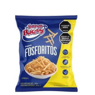 SuperRicas Mega Fosforitos - Papas Fosforitos (160g)