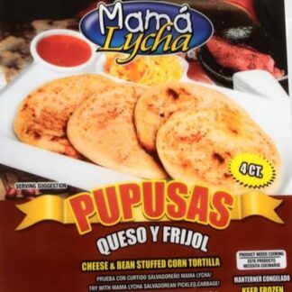 Pupusas Queso y Frijol Mama Lycha - Pupusa Cheese and beans - 4 Pk