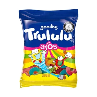 Trululu Aros Gomitas Sabor Frutal - Fruit Flavored Gummy Rings (300g)