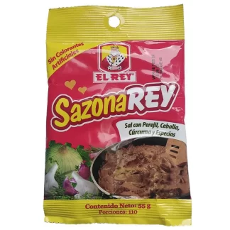 SazonaRey Sal Con Perejil, Cebolla, Curcuma Y Especias - Salt With Parsley, Onion, Turmeric And Spices (55g)