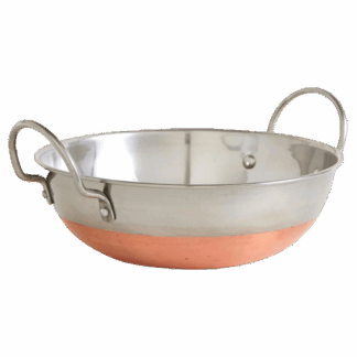 Imusa Stainless Steel Kadhai With Copper Bottom - Cacerola de Acero Inoxidable Con Fondo De Cobre (9")