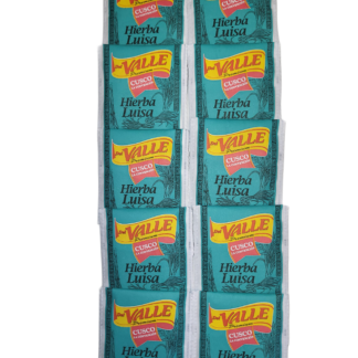 Del Valle Cusco Lemon Verbena Tea - Natural Herbal Infusion Hierba Luisa (10 tea bags- Sachet)