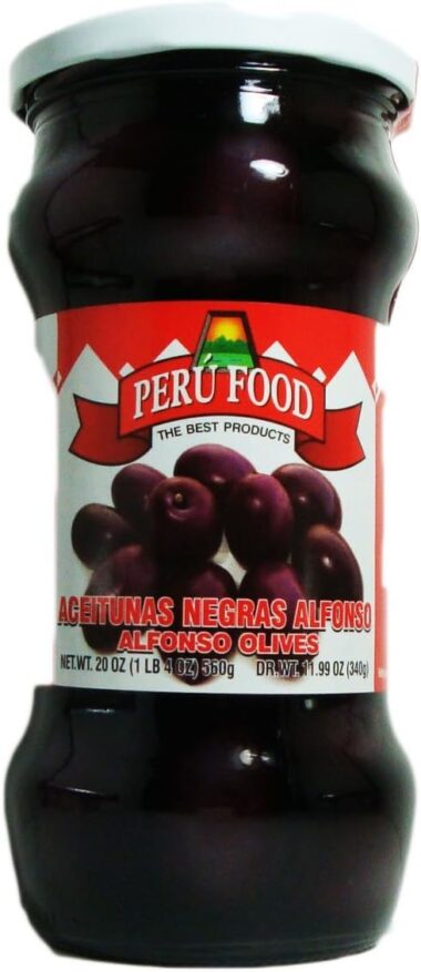 PeruFood Whole Black Olives - Aceitunas negras (567g)