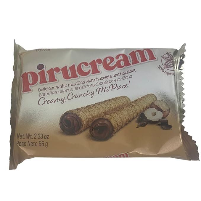 Pirucream Rolled Wafer Chocolate Display 66 g - Parce Canada