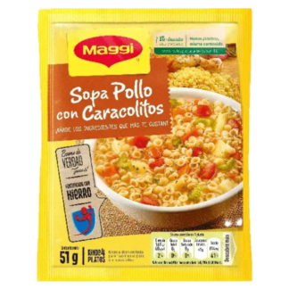 Maggi Chicken Flavored Seashell Pasta Soup Mix - Sopa Pollo con Caracolitos 51g