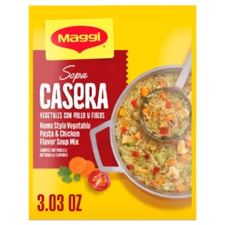 Maggi Home-Style Vegetable Pasta & Chicken Flavor Soup Mix - Sopa Casera Vegetales con Pollo y Fideos 86g