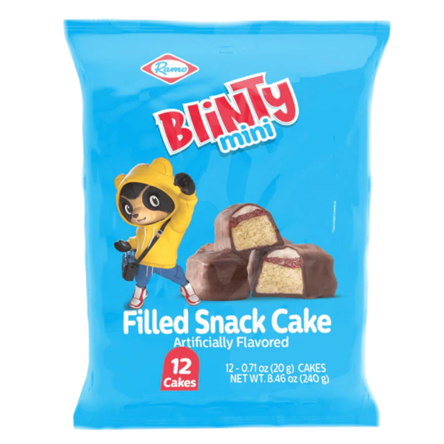 Ramo Blinty Mini (12-Pack, 240g): Mini Colombian Cakes with Fruit & Cream Filling