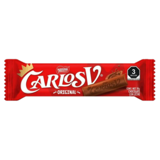 Carlos V Milk Chocolate Style Bar Nestle- Chocolate Con Leche 18g