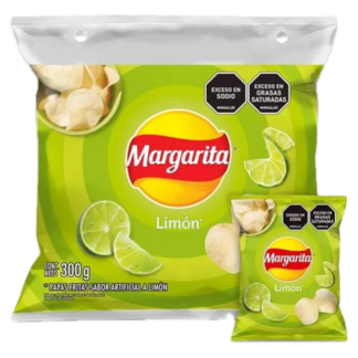 12 x Papas Margarita Limón 25g (300g)- The Original Colombian Lemon Chips