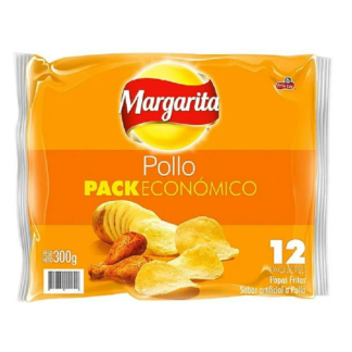 12 x Papas Margarita Pollo 25g (300g)- The Original Colombian Chicken Chips