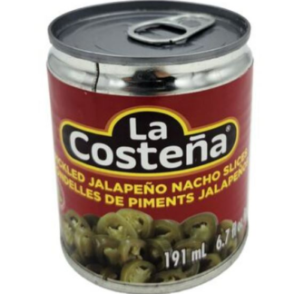 La Costeña Pickled Jalapeño Nacho Slices 191ml – Authentic Mexican Sliced Peppers