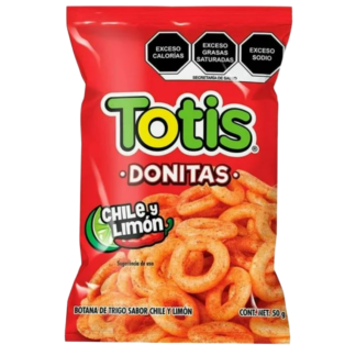 Totis Donitas La Costeña 50g - Chili and Lime Wheat Snacks