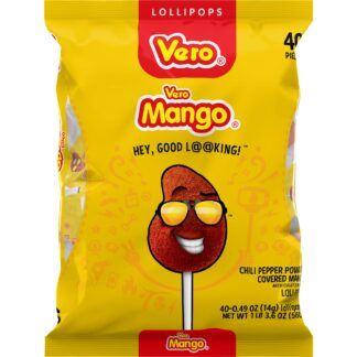Vero Mango 40ct Bag (560g) - Mexican Chili Covered Mango Lollipops