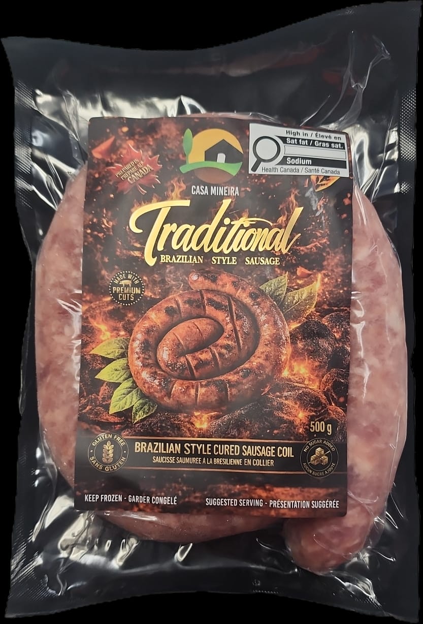 Casa Mineira Tradicional Mild Sausage (500g) - Brazilian Classic