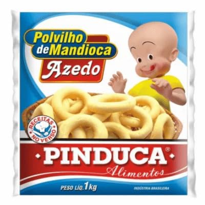 Pinduca Sour Cassava Starch - Polvilho Azedo 1kg (2.2 lbs) | Authentic Brazilian Tapioca Flour for Pão de Queijo