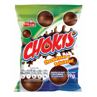 Chokis Chocolate 19g – Colombian Chocolate Covered Corn Balls Snack