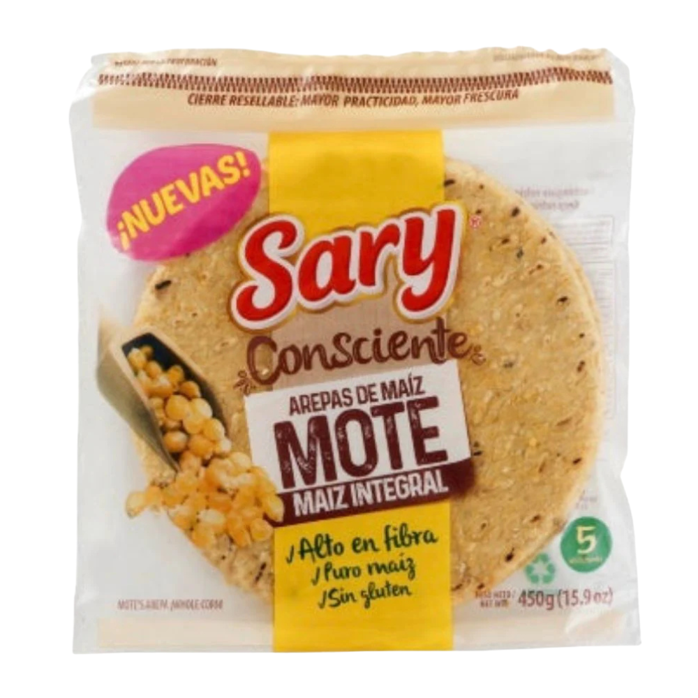 5 Un x Sary Arepas Mote Integral - Consciente 450g