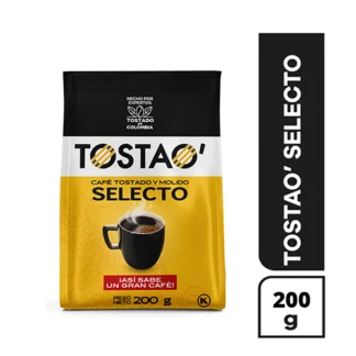 Tostao' Roasted And Ground Coffee - Cafe Tostado Y Molido (200g)